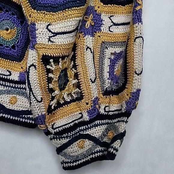 Peruvian Connection Handmade Pima Cotton Knit Cardigan Size Small - Picture 8 of 13